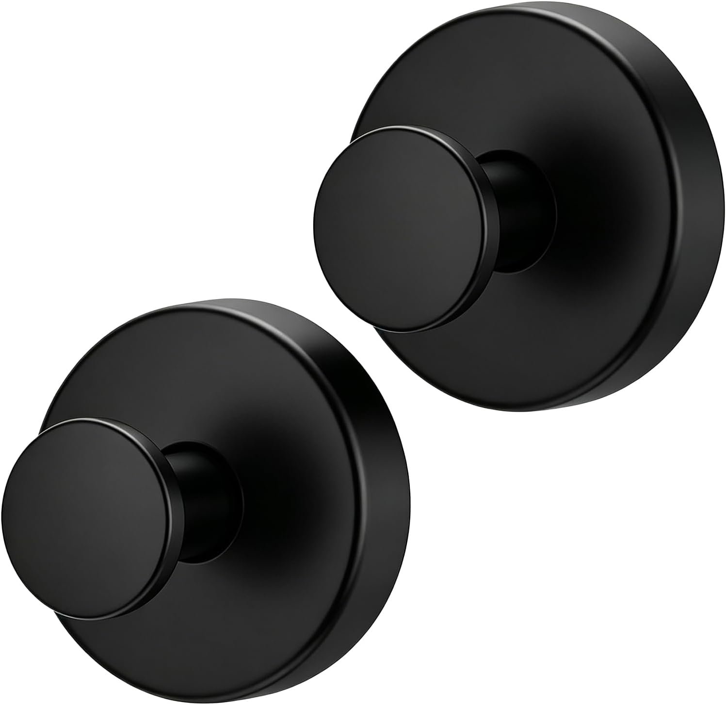 2026 Upgraded Drill-Free Suction Cup Hooks, Stainless Steel Shower Hooks for Bathroom, Glass, Mirror & Wall, Heavy Duty Towel Holder, Removable Waterproof Hooks(2BLACK)
