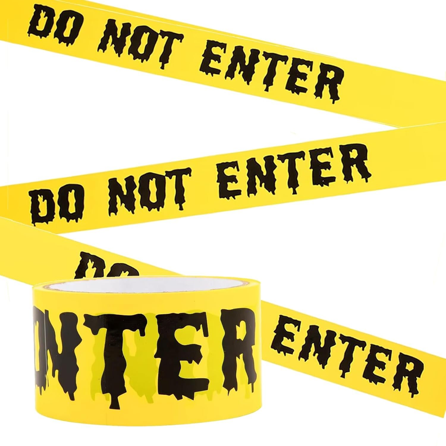 1.9inch x 82Feet Halloween Decorations Caution Tape Roll Halloween Caution Tape Halloween Tape Scary Warning Tape for Halloween Party Decorations Indoor Outdoor