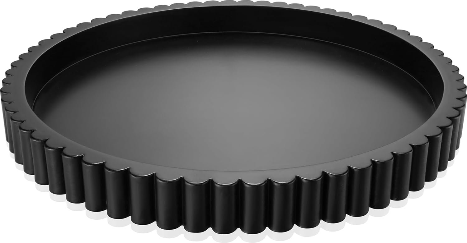 Handmade 12in Decorative Tray for Coffee Table Tray Decor, Black Wooden Decorative Round Tray for Kitchen, Living Room, Home Decor