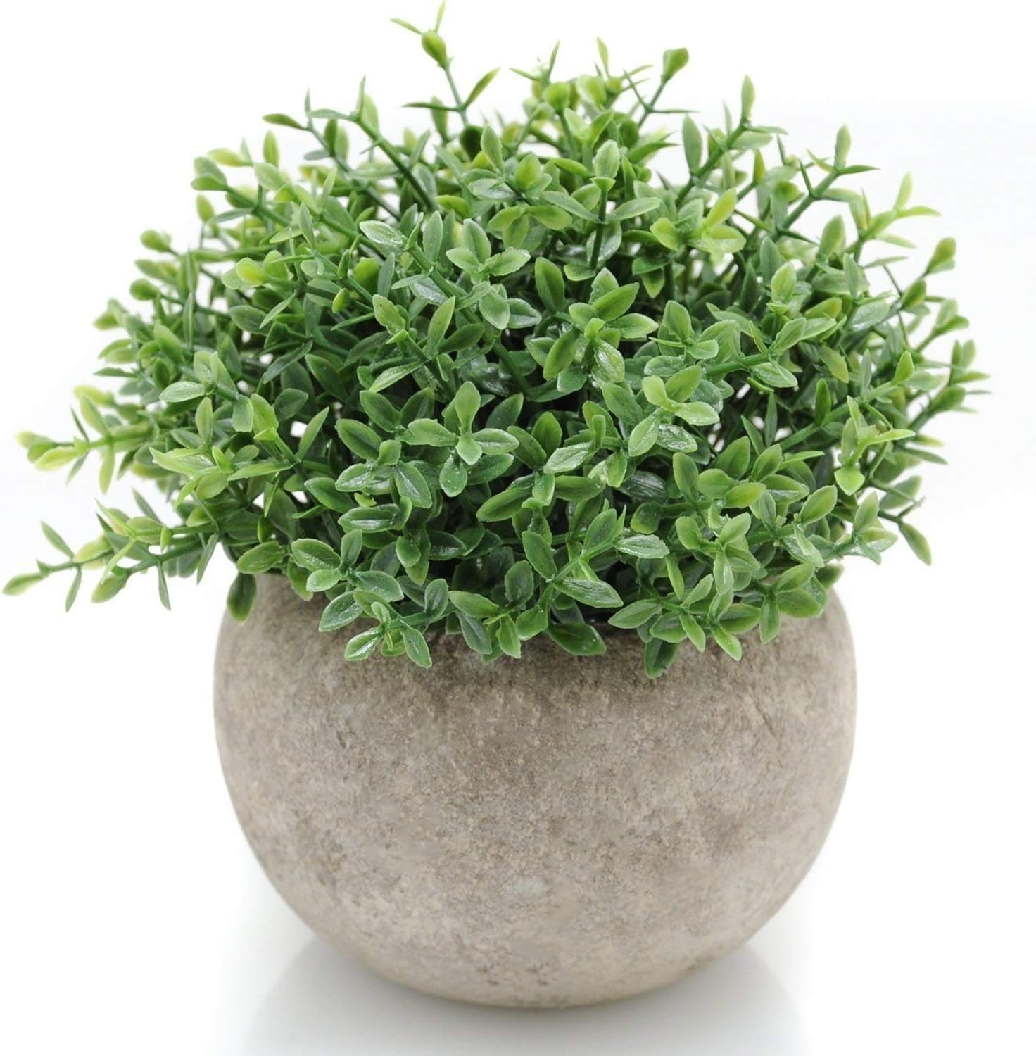 Velener Mini Sage Green Potted Boxwood Topiary Artificial Plants for Home Decor Indoor, Farmhouse House Plant Office Small Desk Shelf Apartment Coffee Bar Bathroom Decor Guest Room, Small Fake Plant