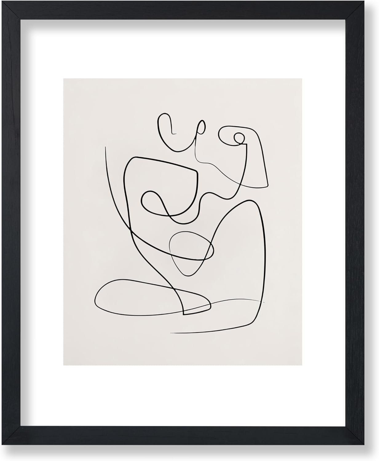 Poster Master Vintage Minimalist Poster – Retro Abstract Print – Line Drawing, Simple, Woman Figure, Aesthetic – 8×10 UNFRAMED Wall Art – Gift for Artist, Friend – Wall Decor for Home, Office, Dorm