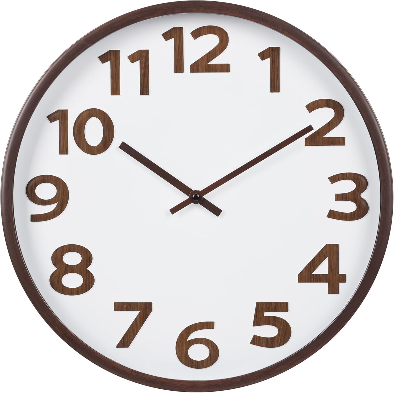 Modern Wood Farmhouse Wall Clock 16 Inch Large Vintage Wall Clocks Battery Operated for Kitchen Living Room Office Decor