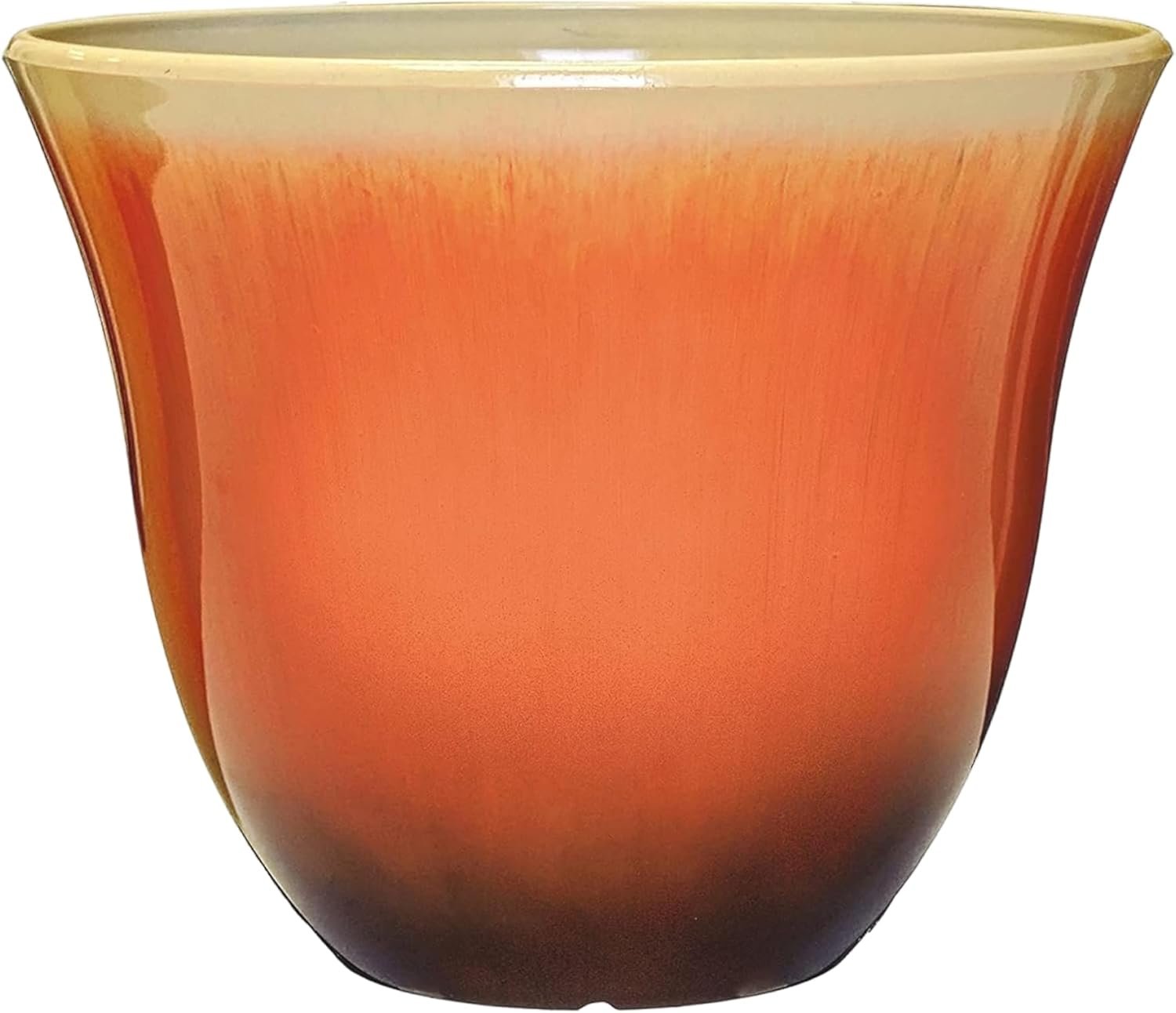 Classic Home and Garden Honeysuckle Resin Planters – Lightweight Indoor & Outdoor Plant Pots – UV-Resistant Plastic Flower Pots – Pot Planters for Flowers & Herbs (15″ Tequila Sunrise)