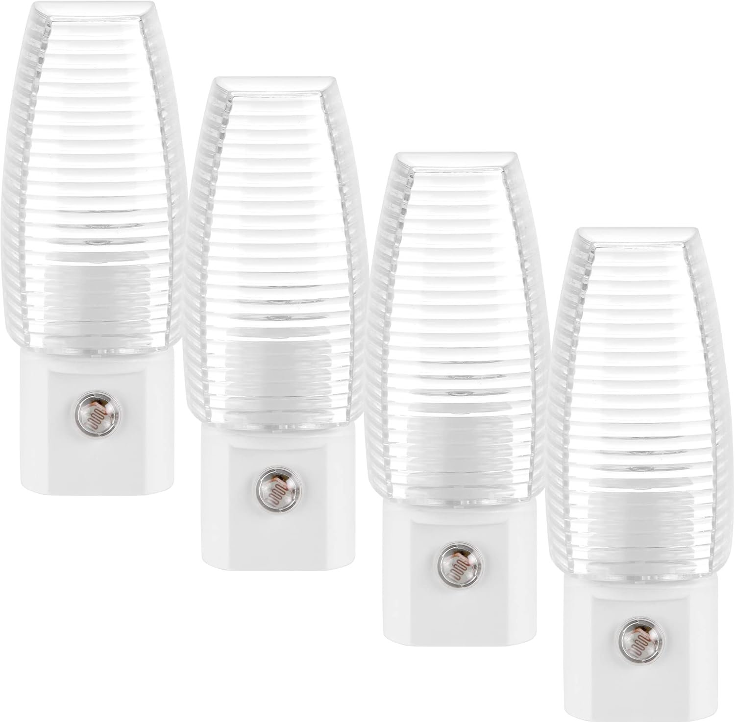Maxxima MLN-16 LED Plug in Night Light – Features Auto Dusk to Dawn Sensor 5000K Daylight, 5 Lumens, Ideal for Bedroom, Bathroom, Hallway, and Senior Living Use – 4 Pack