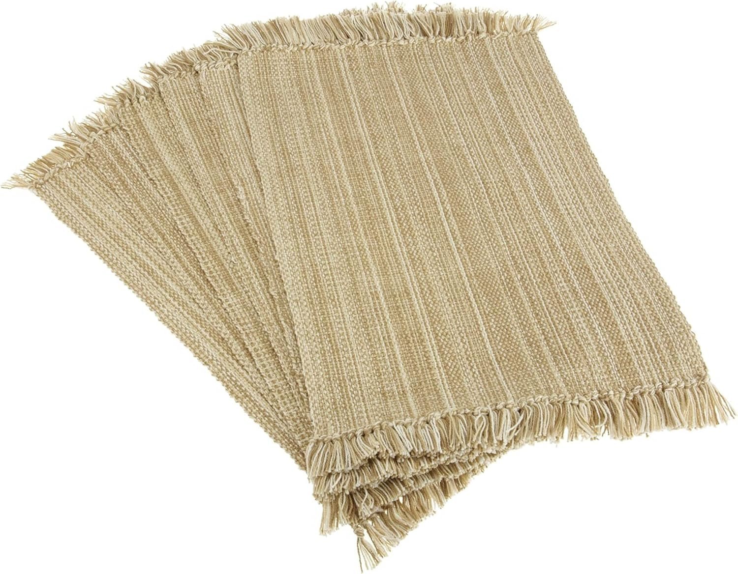 DII Variegated Tabletop Collection, Placemat Set, 13×19, Off-White, 6 Piece