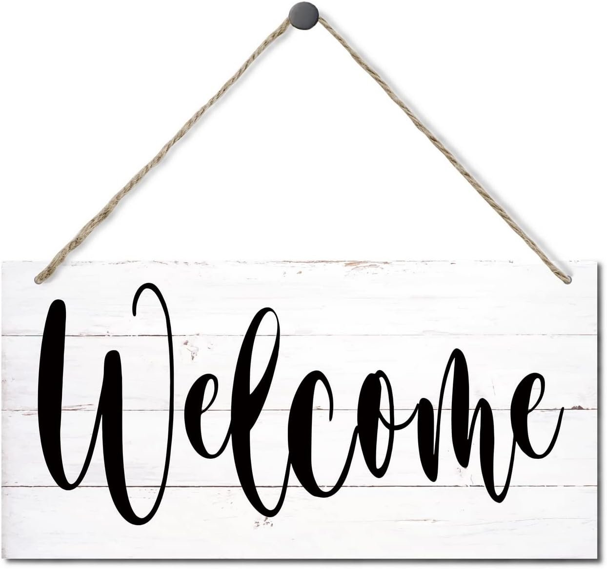 Welcome Decor Sign, Hanging Wood Sign Home Decorative, Printed Wood Wall Art Sign, Indoor or Outdoor Welcome Sign, Rustic Front Door Decor, Farmhouse Porch Decor, Home Hanging Decor Sign 12 * 6inch