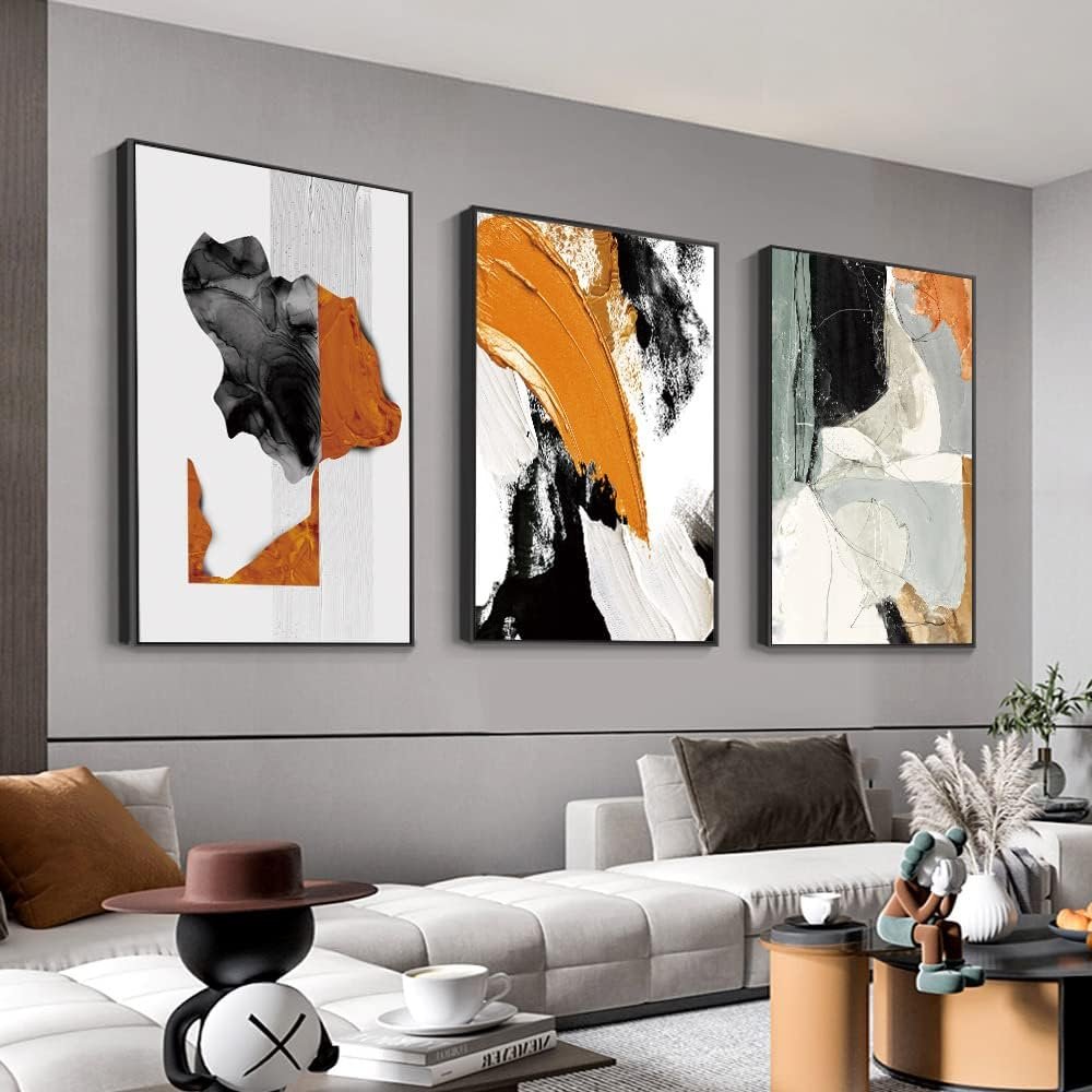 Canvas Wall Art Aesthetic Abstract Graffiti Large 24″ X 16″ Set of 3 Minimalist Wall Decor Modern Nature Art Posters Prints Frame Wall Art For Living Room Bedroom Bathroom Kitchen Office