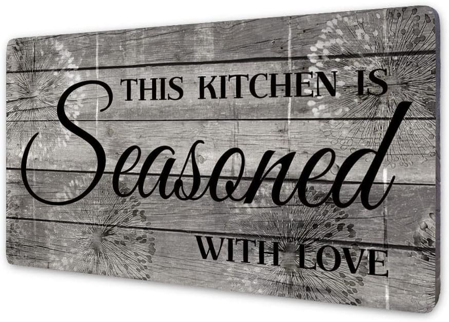 Rustic Kitchen Decorations Wall Art, Farmhouse Decor Printed Wood Plaque Signs Wall Decor 16″ x 8″