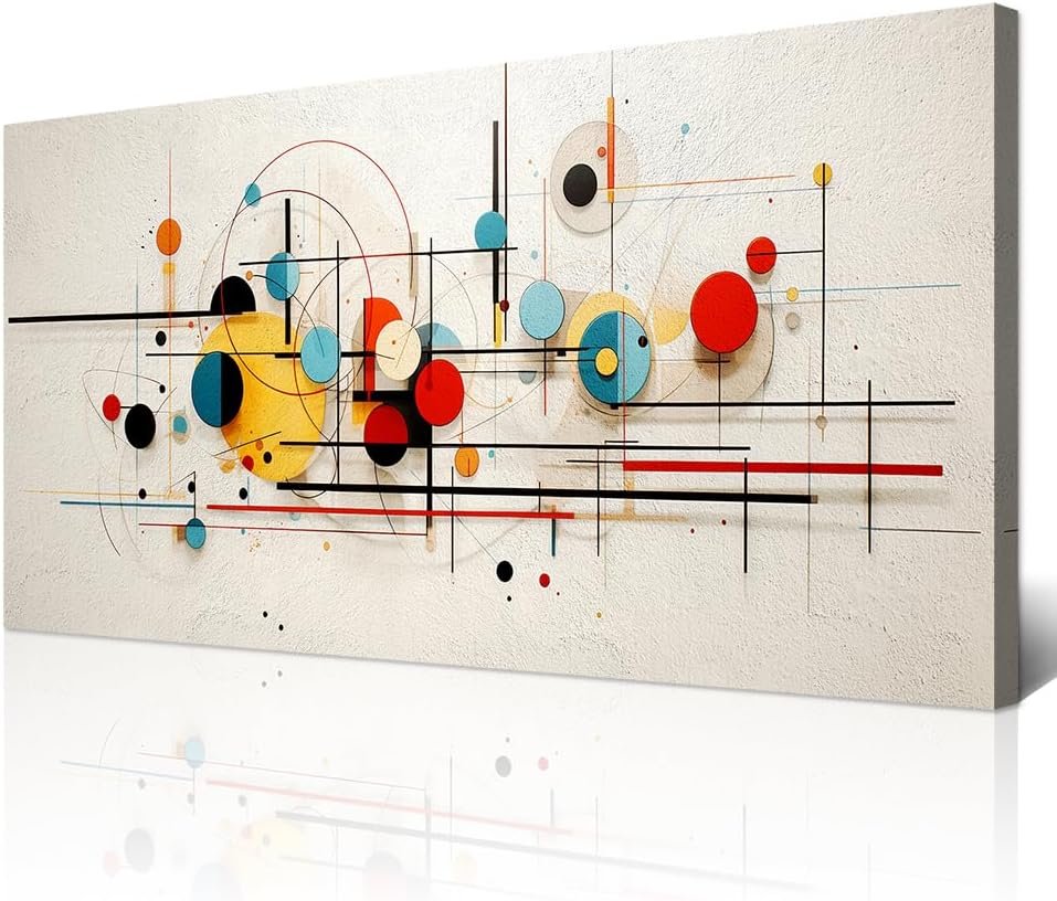 Wapluam Large Canvas Wall Art – Framed Wall Decorations for Living Room, Bedroom, Office – Abstract Wall Painting Prints – Ready to Hang