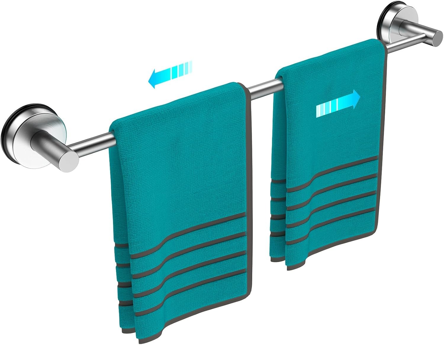 Towel Bar for Bathroom Wall,Adjustable 12~21 Inch Towel Racks for Bathroom Wall Mounted, Towel Holder for Glass Shower Door,Bathroom Accessories,Apparment Essentials,Home Decor-Silver