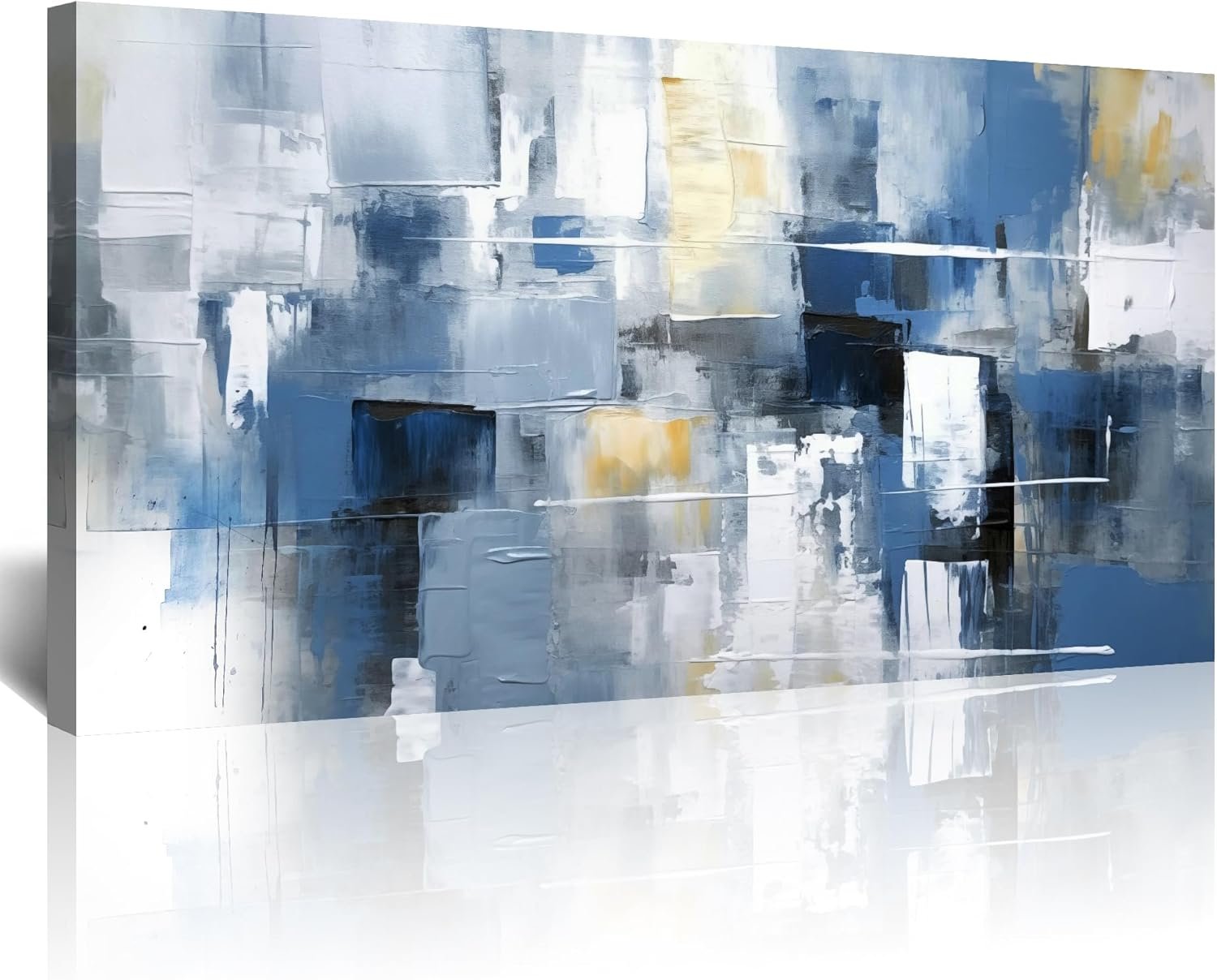 Framed Canvas Wall Art – Abstract Ink Paintings for Living Room & Bedroom – Large Size Wall Decor – Minimalist Abstract Pictures – Home Decor