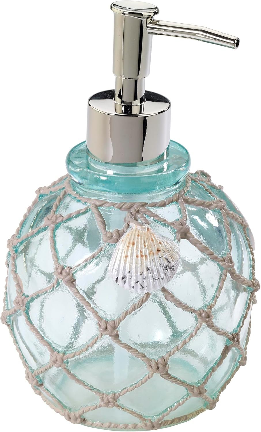 Avanti Linens – Lotion Pump/Soap Dispenser, Countertop Accessories, Beach Inspired Bathroom Decor (Seaglass Collection)