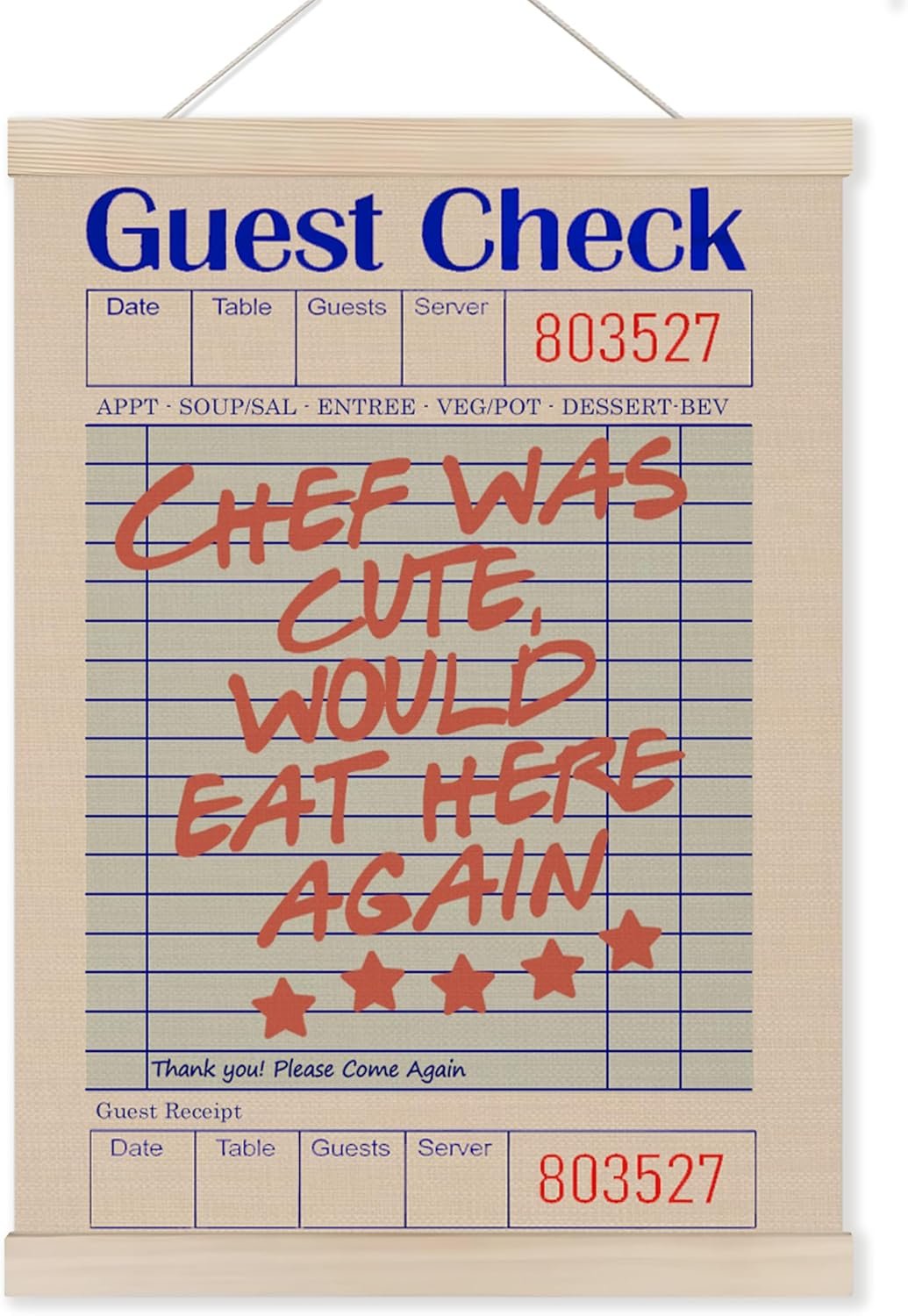 HUGANE Funny Kitchen Wall Decor,Retro Kitchen Decor,Chef Was Cute Would Eat Here Again Wall Art Poster, Trendy Funny Kitchen Wall Art, 12×16 Inches