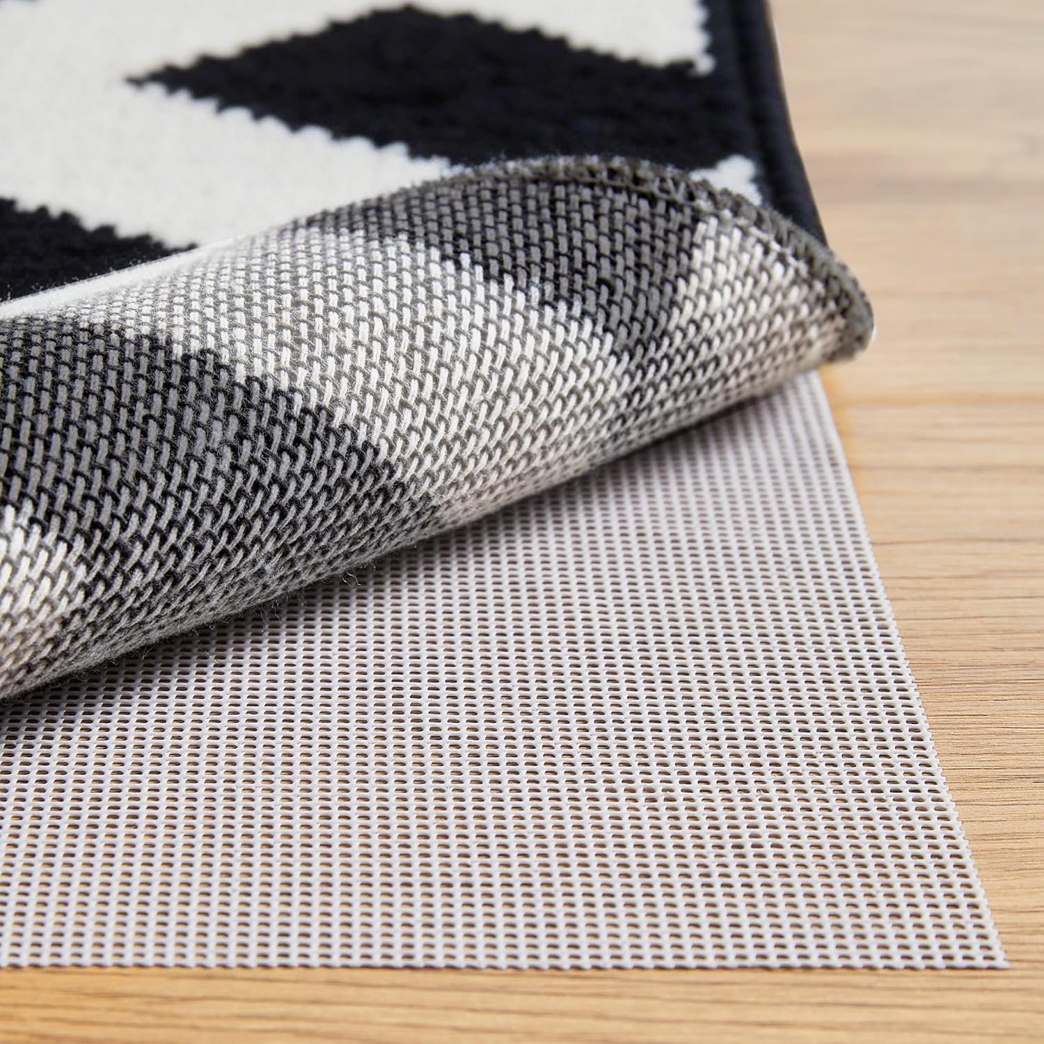 Strong Rug Pad Gripper, 5X Non-Slip Power, Grips Help Keep Area Rugs Safe and in Place, Slip and Skid Resistant Pads for Hard Floors, Under Carpet Mat Cushion and Hardwood Protection 2×3 FT