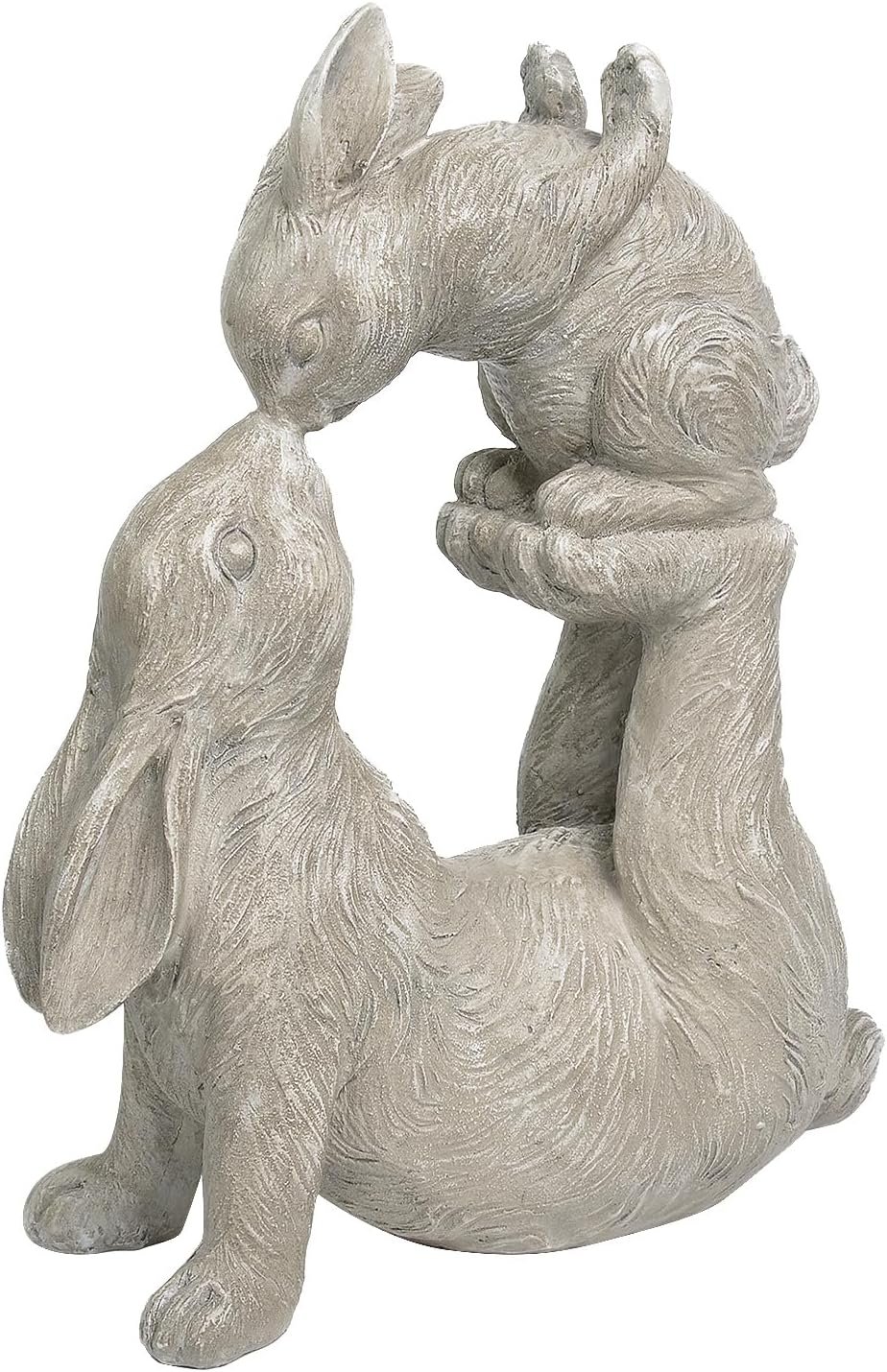 Newman House Studio Garden Statues Kissing Bunny Sulpture – Garden Décor Rabbit Collectible Figurines Yard Decorations Outdoor 11.8″ L x 4.8″ W x 14.6″ H