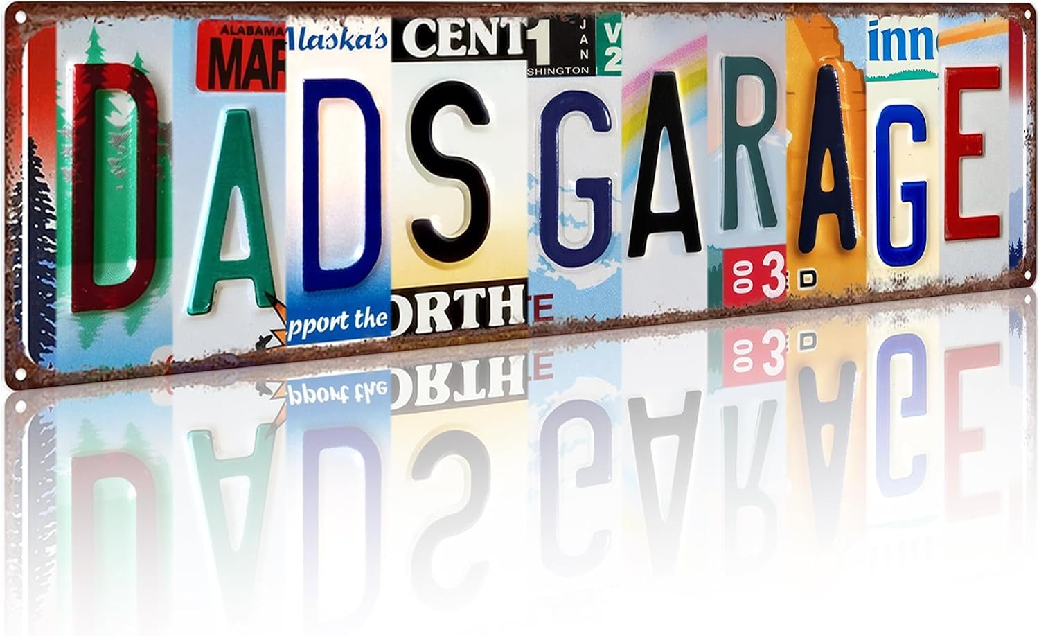 Crazysign Dad Gifts Vintage Dad’s Garage Tin Signs Street Signs for Home Man Cave Garage Worlshop Decor 16 x 4 Inches (26036)