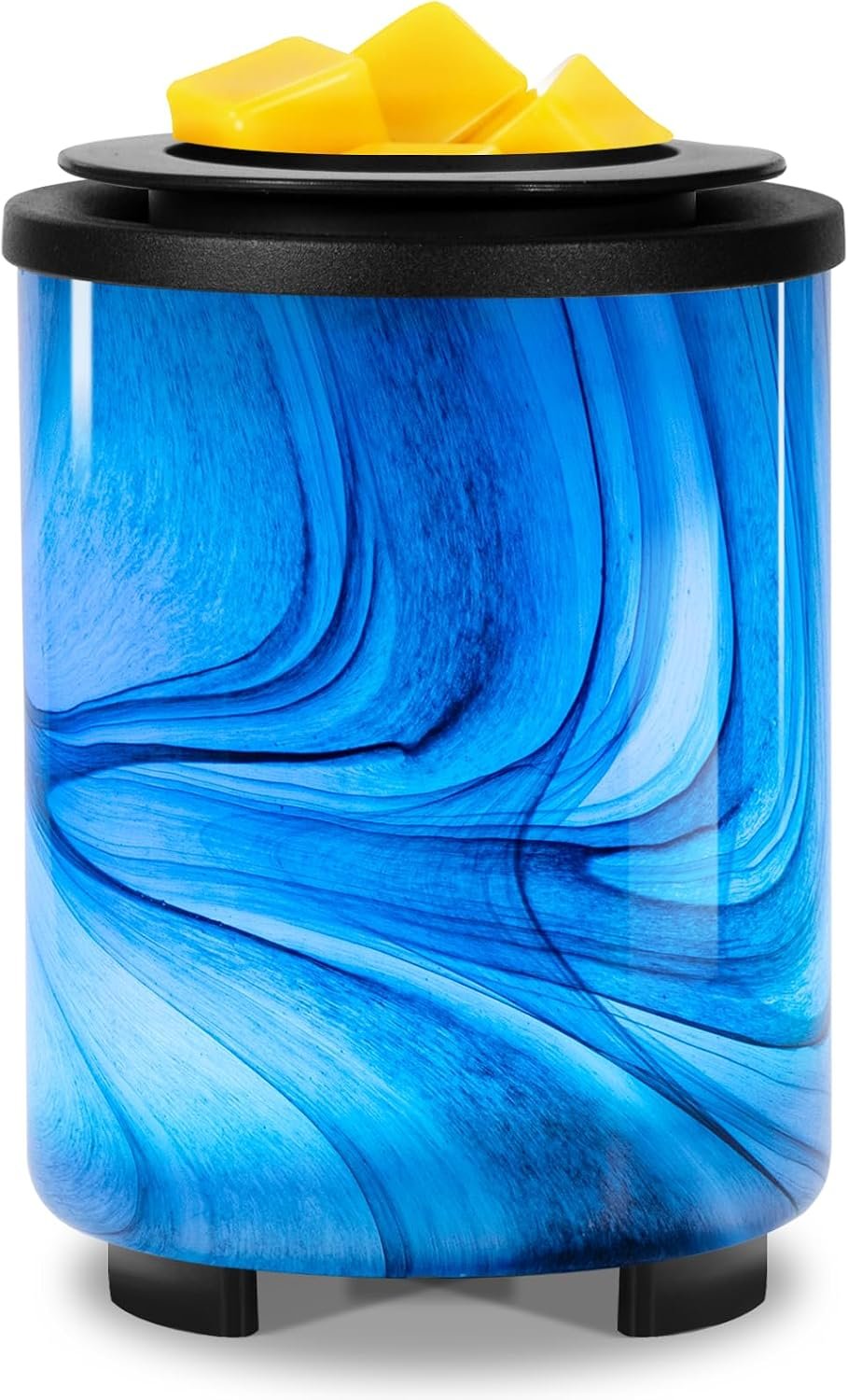 Electric Wax Melt Warmer for Scented Wax with 7-Color Changing LED Night Light, Removable Silicone Dish & PTC Safe Heating – Art-Glass Design for Home, Office Décor, and Gifts for Mom